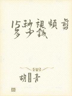 15秒视频剪辑多少钱