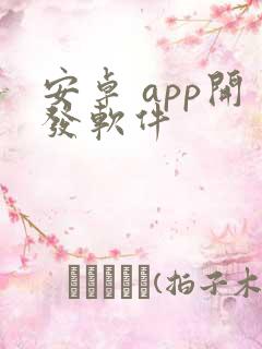 安卓 app开发软件