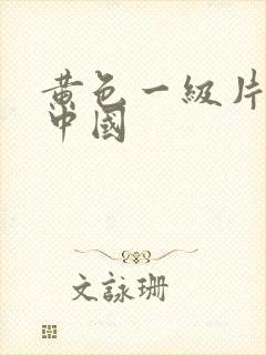 黄色一级片特黄中国