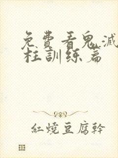 免费看鬼灭之刃 柱训练篇