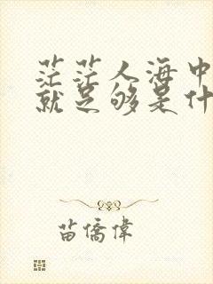 茫茫人海中有你就足够是什么歌