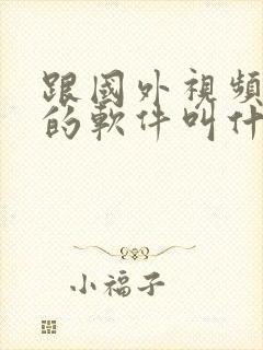 跟国外视频聊天的软件叫什么