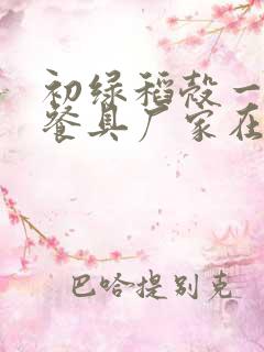 初绿稻壳一次性餐具厂家在哪