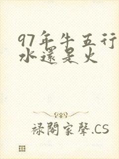 97年牛五行属水还是火