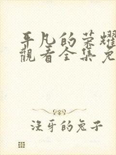 平凡的荣耀在线观看全集免费