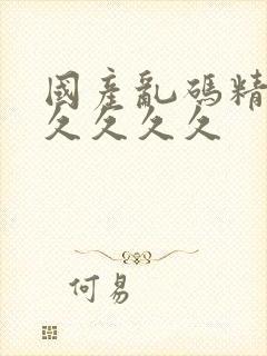 国产乱码精品久久久久久