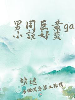 男同巨黄gay小说好爽