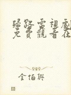 归路电视剧全集免费观看在线播放