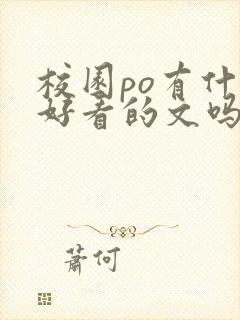 校园po有什么好看的文吗
