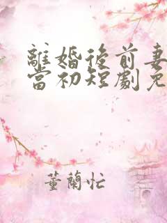 离婚后前妻悔不当初短剧免费播放