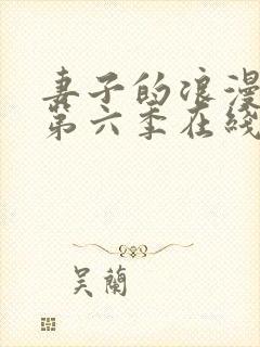 妻子的浪漫旅行第六季在线观看