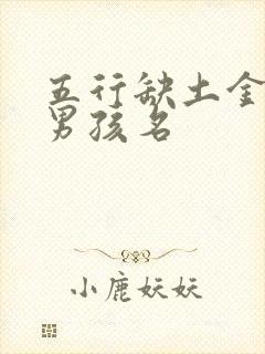 五行缺土金火的男孩名