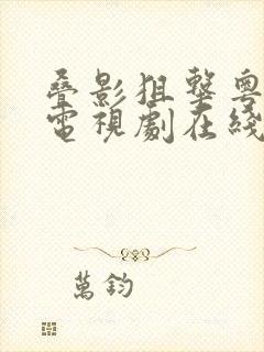 叠影狙击粤语版电视剧在线观看免费