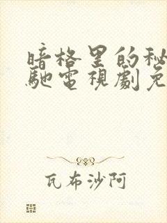 暗格里的秘密策驰电视剧免费观看