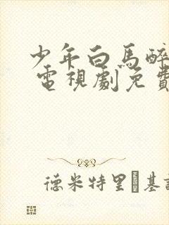 少年白马醉春风 电视剧免费看