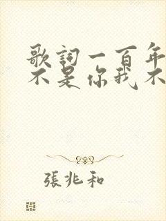 歌词一百年前你不是你我不是我