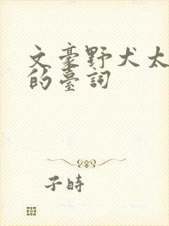 文豪野犬太宰治的台词