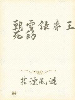 朝雪录睿王怎么死的