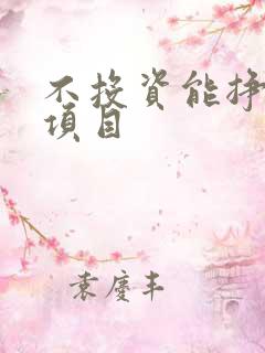 不投资能挣钱的项目