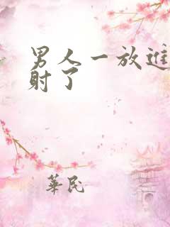 男人一放进去就射了