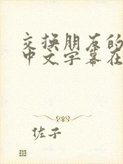 交换朋友的妻子中文字幕在线观看