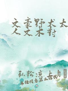 文豪野犬太中同人文木对