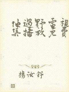 他过野电视剧全集播放免费观看