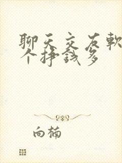 聊天交友软件哪个挣钱多