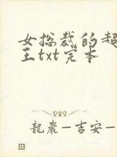 女总裁的超级兵王txt完本