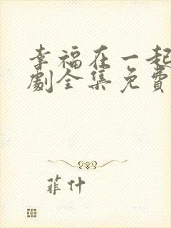 幸福在一起电视剧全集免费观看