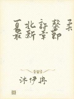 夏北许馨柔小说最新章节