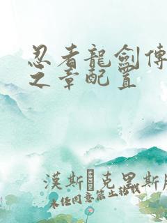 忍者龙剑传2黑之章配置