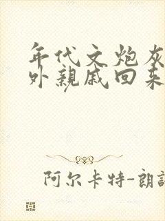 年代文炮灰的海外亲戚回来了湖涂无防盗