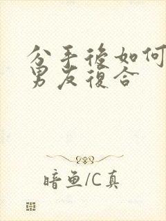 分手后如何挽回男友复合