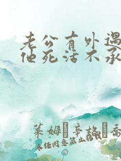 老公有外遇了,他死活不承认