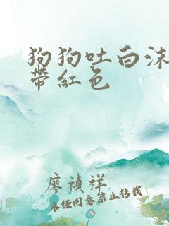 狗狗吐白沫拉稀带红色