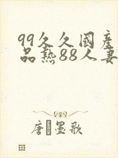 99久久国产精品热88人妻