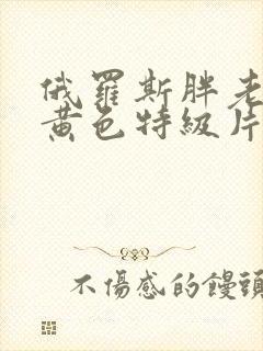 俄罗斯胖老太太黄色特级片