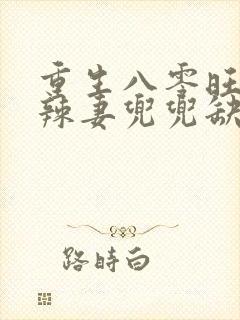 重生八零旺夫小辣妻兜兜缺钱