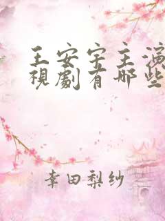 王安宇主演的电视剧有哪些