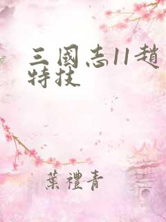 三国志11赵云特技