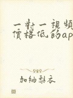 一对一视频聊天价格低的app