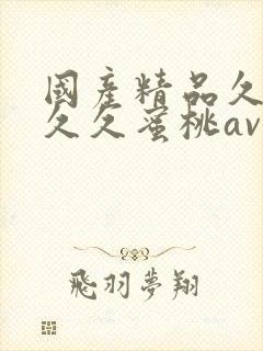 国产精品久久久久久蜜桃av