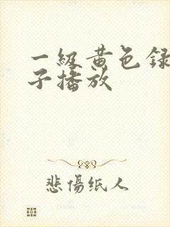 一级黄色录像片子播放