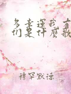 多幸运我有个我们是什么歌