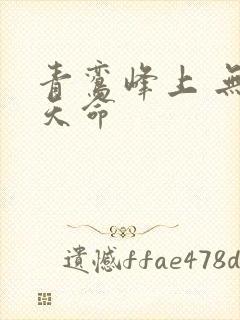 青鸾峰上 无敌天命