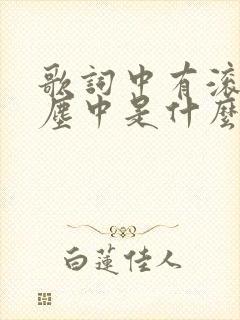 歌词中有滚滚红尘中是什么歌