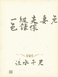 一级夫妻免费黄色录像