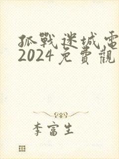 孤战迷城电视剧2024免费观看