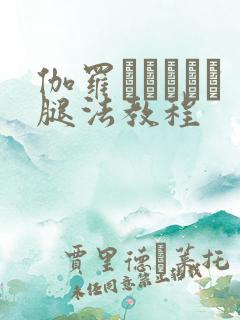 伽罗あちゃんが腿法教程